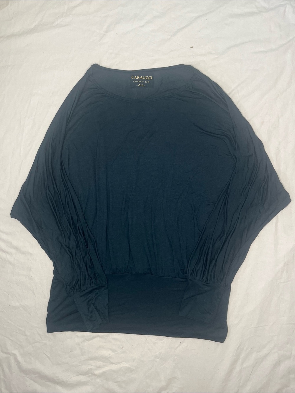Women's Navy Batwing Pullover Top
